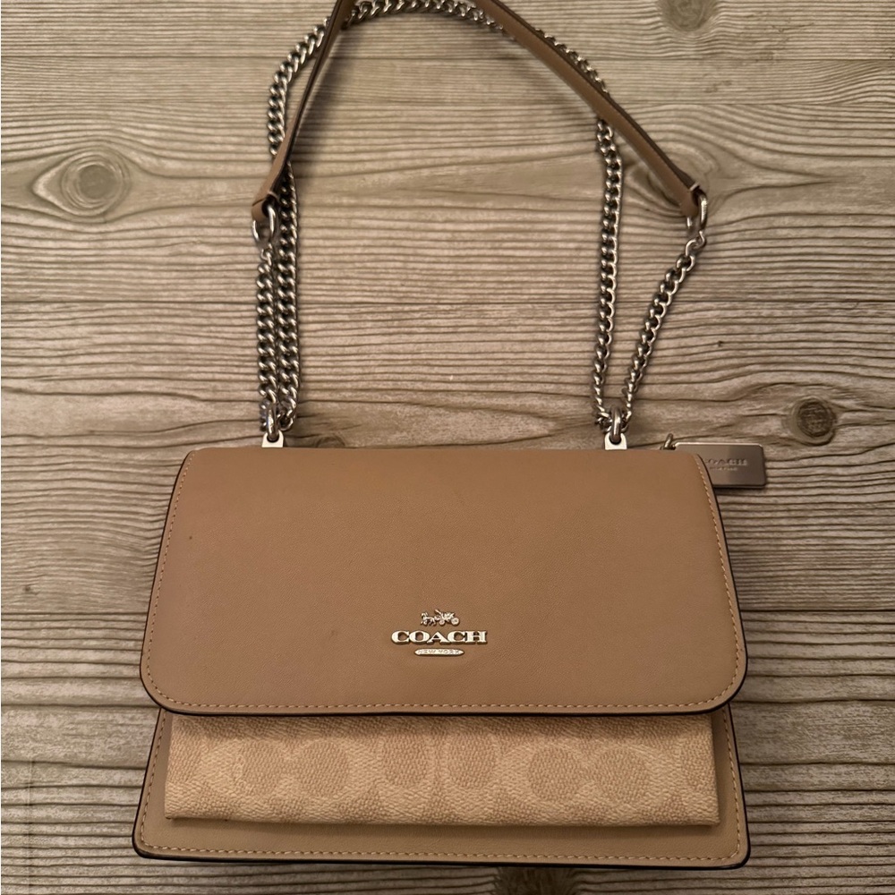Coach Tan and Cream Crossbody Bag